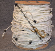 Details about   1200' 1/4" 3 Strand Medium-Soft Lay Twisted Nylon 3/16” Snoods Trotlines 